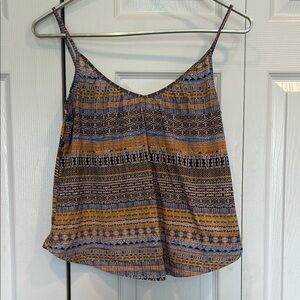 H&M Blue and Orange Crop Camisole